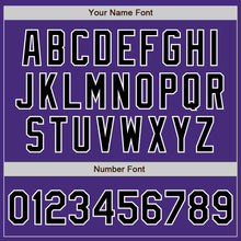 Charger l&#39;image dans la galerie, Custom Purple Black-White Authentic Two Tone Baseball Jersey
