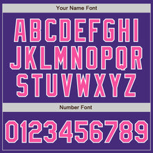 Charger l&#39;image dans la galerie, Custom Purple Pink-White Authentic Two Tone Baseball Jersey
