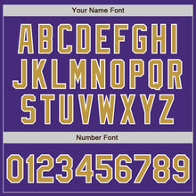 Charger l&#39;image dans la galerie, Custom Purple Old Gold-White Authentic Two Tone Baseball Jersey
