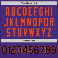 Charger l&#39;image dans la galerie, Custom Purple Black-Orange Authentic Two Tone Baseball Jersey
