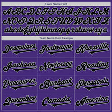 Laden Sie das Bild in den Galerie-Viewer, Custom Purple Black-Gray Authentic Two Tone Baseball Jersey
