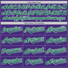 Laden Sie das Bild in den Galerie-Viewer, Custom Purple Kelly Green-White Authentic Two Tone Baseball Jersey
