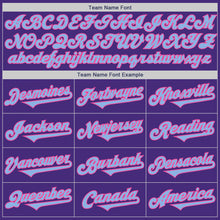 Charger l&#39;image dans la galerie, Custom Purple Light Blue-Pink Authentic Two Tone Baseball Jersey
