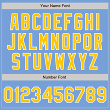 Load image into Gallery viewer, Custom Light Blue Yellow-White Authentic Two Tone Baseball Jersey

