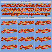 Load image into Gallery viewer, Custom Light Blue Red-Yellow Authentic Two Tone Baseball Jersey
