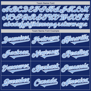 Custom Royal Light Blue-White Authentic Two Tone Baseball Jersey