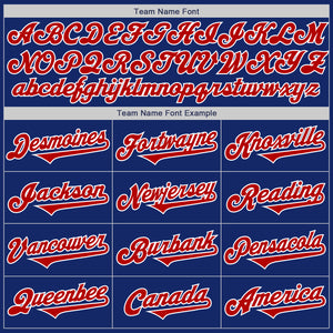 Custom Royal Red-White Authentic Two Tone Baseball Jersey