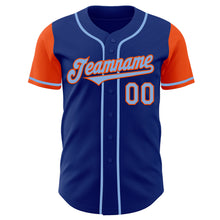Загрузить изображение в средство просмотра галереи, Custom Royal Light Blue-Orange Authentic Two Tone Baseball Jersey
