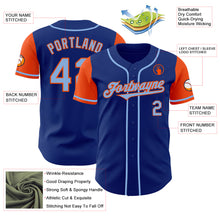 Загрузить изображение в средство просмотра галереи, Custom Royal Light Blue-Orange Authentic Two Tone Baseball Jersey
