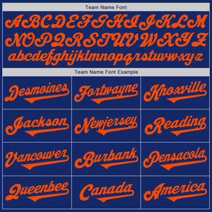 Custom Royal Orange Authentic Two Tone Baseball Jersey