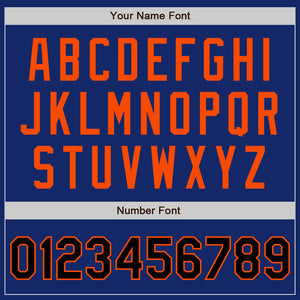 Custom Royal Black-Orange Authentic Two Tone Baseball Jersey