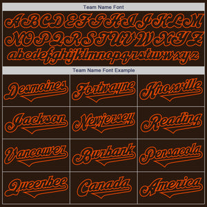 Custom Brown Orange Authentic Two Tone Baseball Jersey
