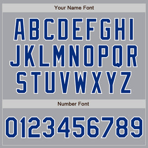 Custom Gray Royal-White Authentic Two Tone Baseball Jersey