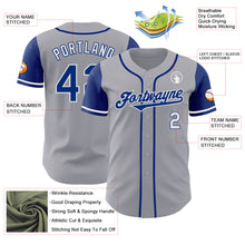 Charger l&#39;image dans la galerie, Custom Gray Royal-White Authentic Two Tone Baseball Jersey
