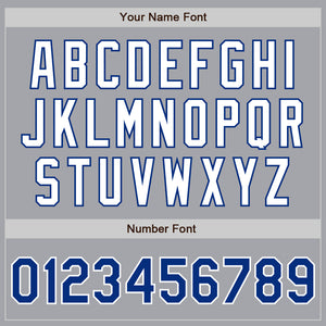 Custom Gray Royal-White Authentic Two Tone Baseball Jersey