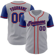 Charger l&#39;image dans la galerie, Custom Gray Royal-Red Authentic Two Tone Baseball Jersey
