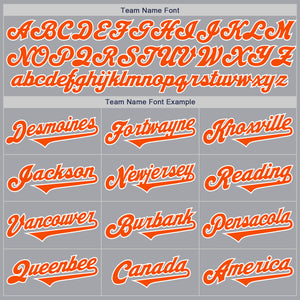Custom Gray Orange-White Authentic Two Tone Baseball Jersey