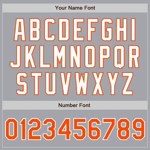 Custom Gray Orange-White Authentic Two Tone Baseball Jersey