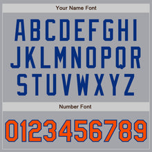 Charger l&#39;image dans la galerie, Custom Gray Orange-Royal Authentic Two Tone Baseball Jersey
