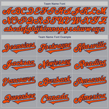 Charger l&#39;image dans la galerie, Custom Gray Orange-Navy Authentic Two Tone Baseball Jersey
