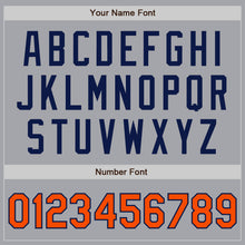 Charger l&#39;image dans la galerie, Custom Gray Orange-Navy Authentic Two Tone Baseball Jersey
