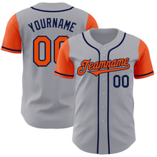 Charger l&#39;image dans la galerie, Custom Gray Orange-Navy Authentic Two Tone Baseball Jersey
