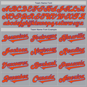 Custom Gray Orange-Purple Authentic Two Tone Baseball Jersey