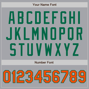 Custom Gray Orange-Kelly Green Authentic Two Tone Baseball Jersey