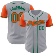 Charger l&#39;image dans la galerie, Custom Gray Orange-Kelly Green Authentic Two Tone Baseball Jersey
