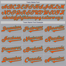Load image into Gallery viewer, Custom Gray Orange-Teal Authentic Two Tone Baseball Jersey
