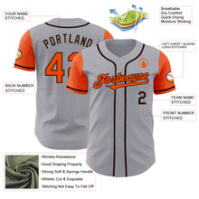 Charger l&#39;image dans la galerie, Custom Gray Orange-Brown Authentic Two Tone Baseball Jersey
