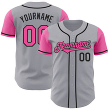 Charger l&#39;image dans la galerie, Custom Gray Pink-Black Authentic Two Tone Baseball Jersey
