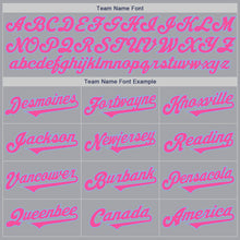 Charger l&#39;image dans la galerie, Custom Gray Pink-Light Blue Authentic Two Tone Baseball Jersey
