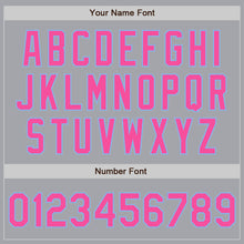 Charger l&#39;image dans la galerie, Custom Gray Pink-Light Blue Authentic Two Tone Baseball Jersey
