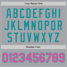 Charger l&#39;image dans la galerie, Custom Gray Pink-Teal Authentic Two Tone Baseball Jersey
