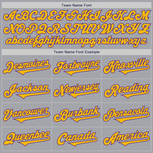 Charger l&#39;image dans la galerie, Custom Gray Gold-Purple Authentic Two Tone Baseball Jersey

