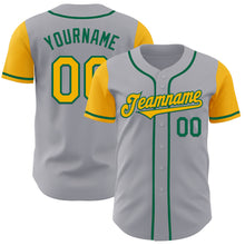 Charger l&#39;image dans la galerie, Custom Gray Gold-Kelly Green Authentic Two Tone Baseball Jersey

