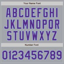 Charger l&#39;image dans la galerie, Custom Gray Purple-Light Blue Authentic Two Tone Baseball Jersey
