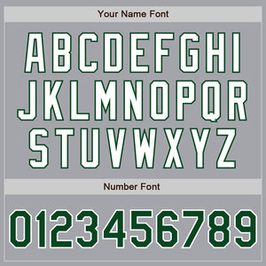 Custom Gray Green-White Authentic Two Tone Baseball Jersey
