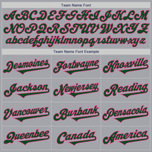 Charger l&#39;image dans la galerie, Custom Gray Green-Pink Authentic Two Tone Baseball Jersey
