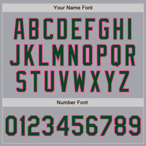 Custom Gray Green-Pink Authentic Two Tone Baseball Jersey