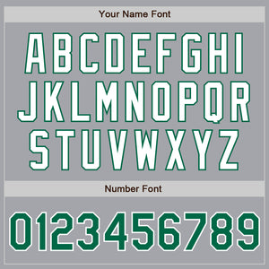 Custom Gray Kelly Green-White Authentic Two Tone Baseball Jersey