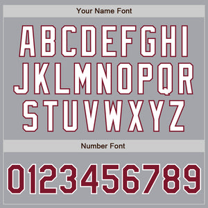 Custom Gray Crimson-White Authentic Two Tone Baseball Jersey