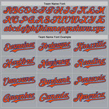 Load image into Gallery viewer, Custom Gray Orange-Royal Authentic Two Tone Baseball Jersey
