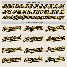 Load image into Gallery viewer, Custom Cream Black Pinstripe Old Gold Authentic Two Tone Baseball Jersey
