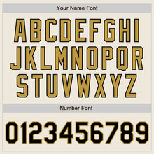 Load image into Gallery viewer, Custom Cream Black Pinstripe Old Gold Authentic Two Tone Baseball Jersey
