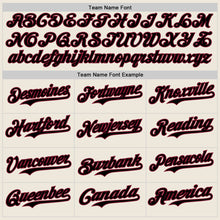 Load image into Gallery viewer, Custom Cream Black Pinstripe Crimson Authentic Two Tone Baseball Jersey
