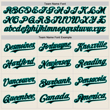 Load image into Gallery viewer, Custom Cream Black Pinstripe Aqua Authentic Two Tone Baseball Jersey
