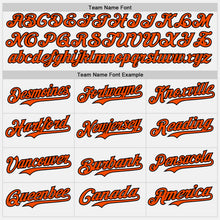 Charger l&#39;image dans la galerie, Custom White Orange Pinstripe Black Authentic Two Tone Baseball Jersey
