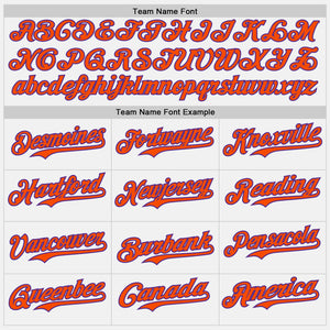 Custom White Orange Pinstripe Purple Authentic Two Tone Baseball Jersey